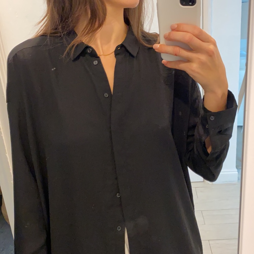 COS oversized shirt - black